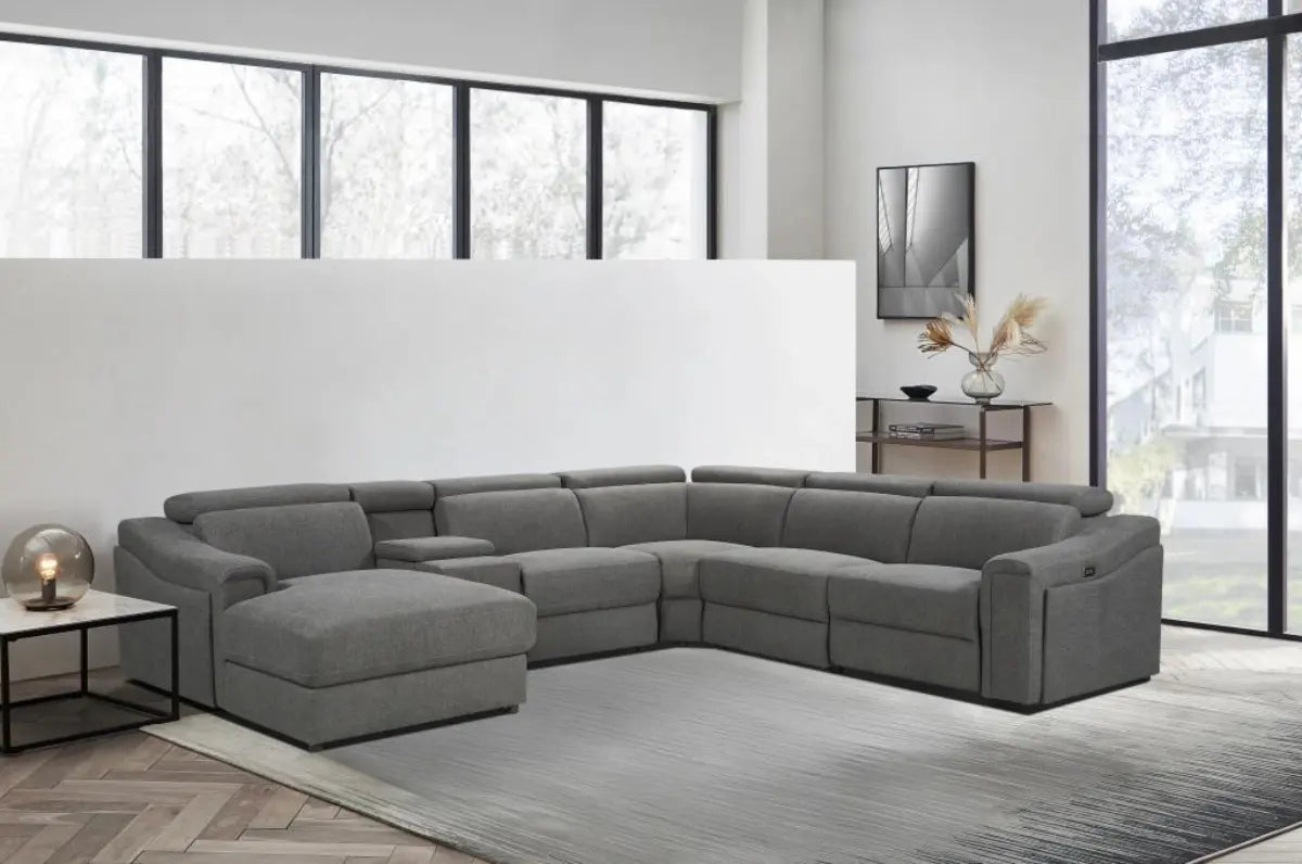 Blake Deluxe Electric Recliner Lounge with Chaise