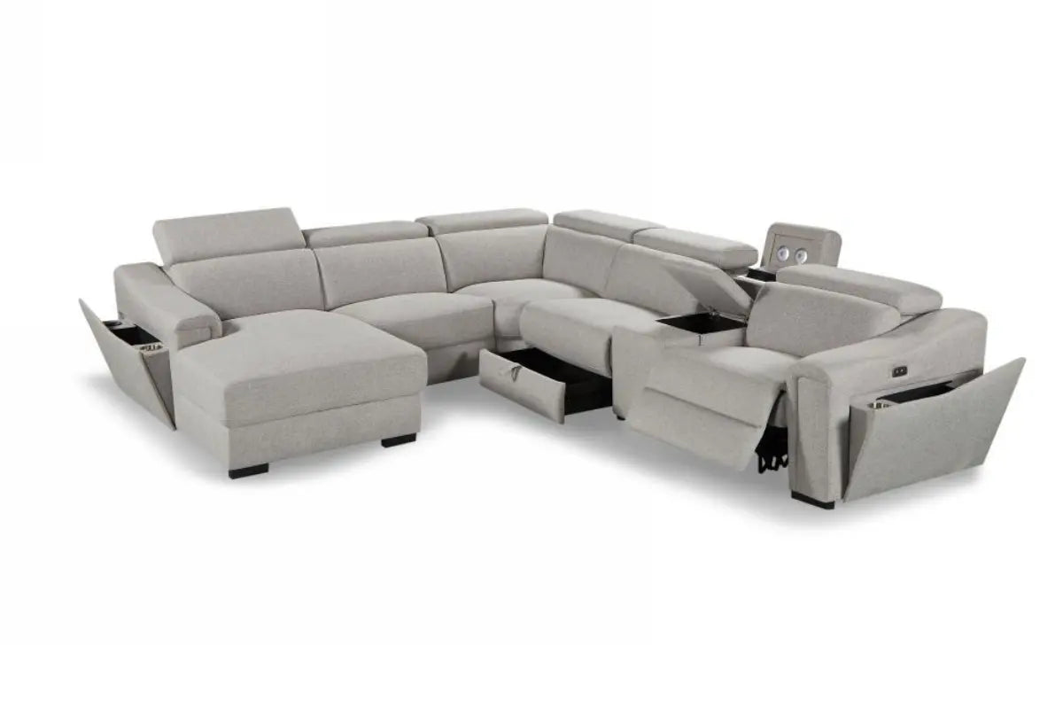 Blake Deluxe Electric Recliner Lounge with Chaise