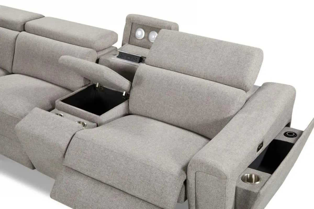 Blake Deluxe Electric Recliner Lounge with Chaise