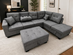 Jubilee L-Shape Couch with Ottoman