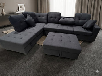 Jubilee L-Shape Couch with Ottoman
