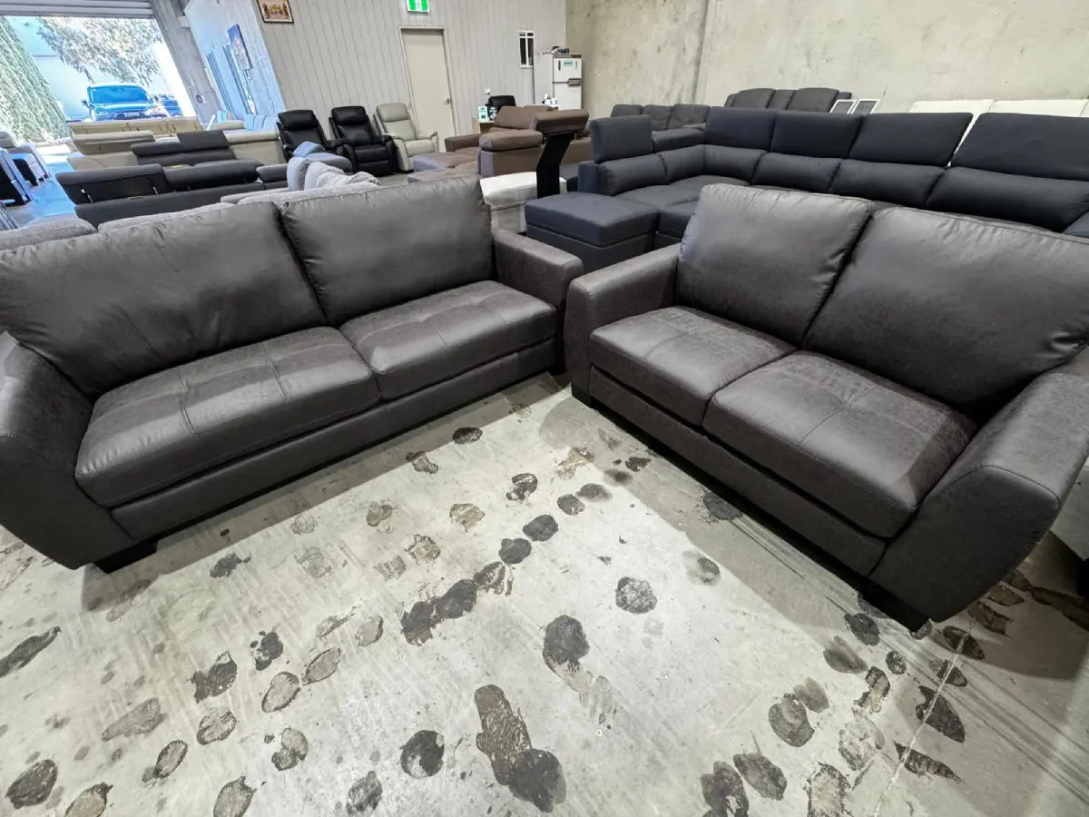 New York 3 & 2 Seater PU Leather Couch Set
