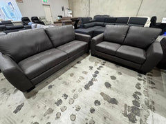 New York 3 & 2 Seater PU Leather Couch Set