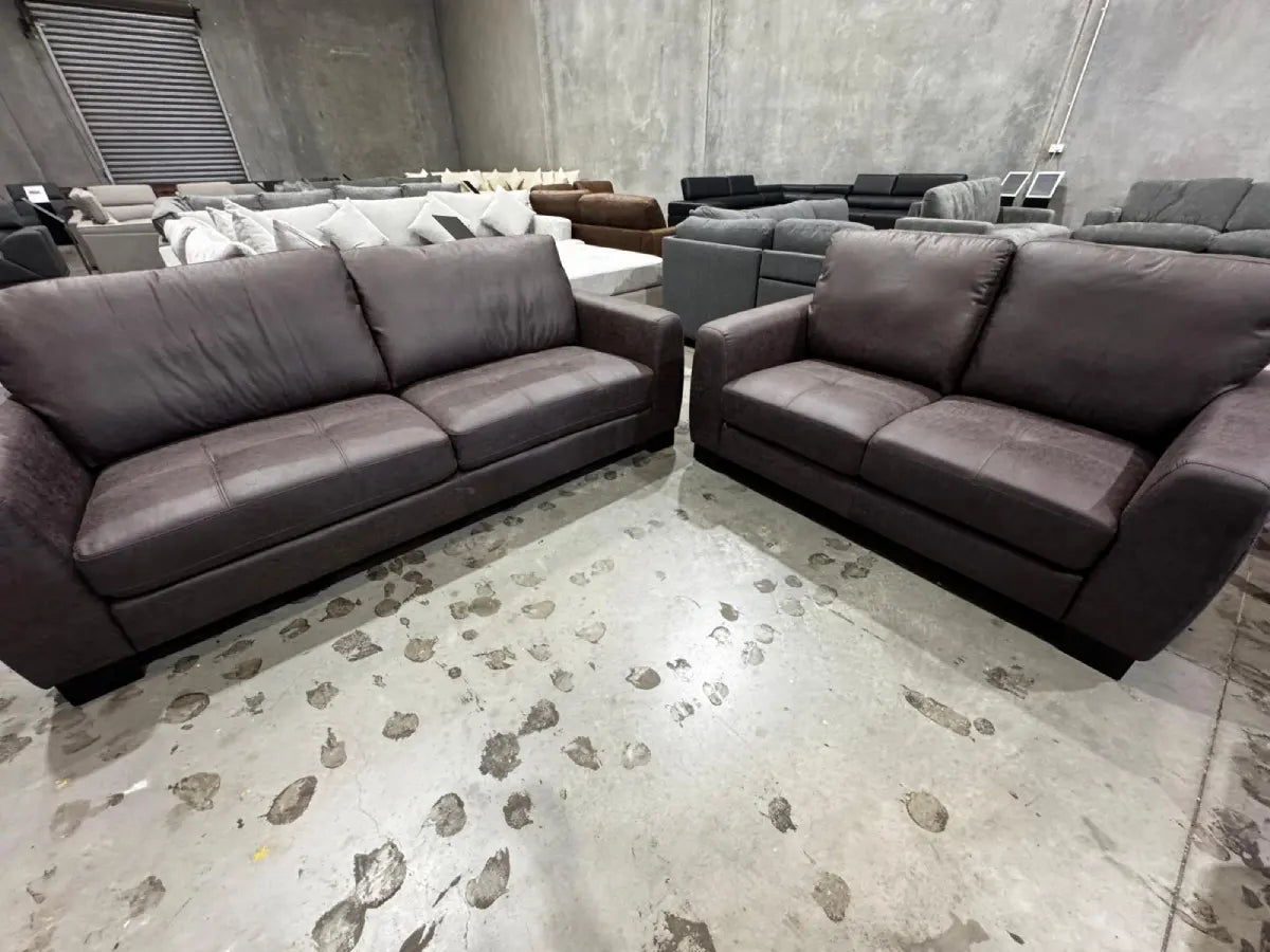 New York 3 & 2 Seater PU Leather Couch Set