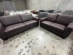 New York 3 & 2 Seater PU Leather Couch Set