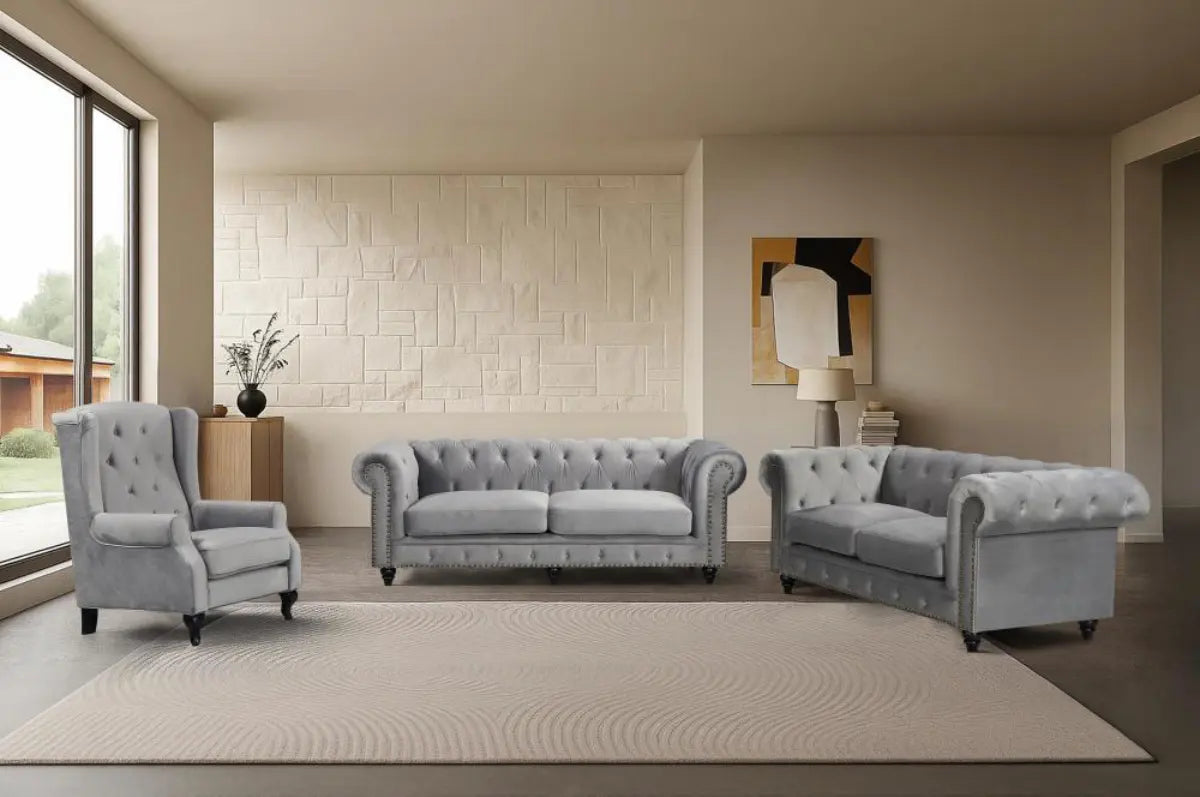 Windsor Chesterfield Velvet Lounge Suite