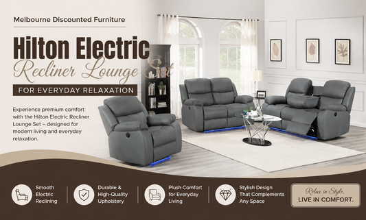 Hilton Electric Recliner Lounge Set for Everyday Relaxation