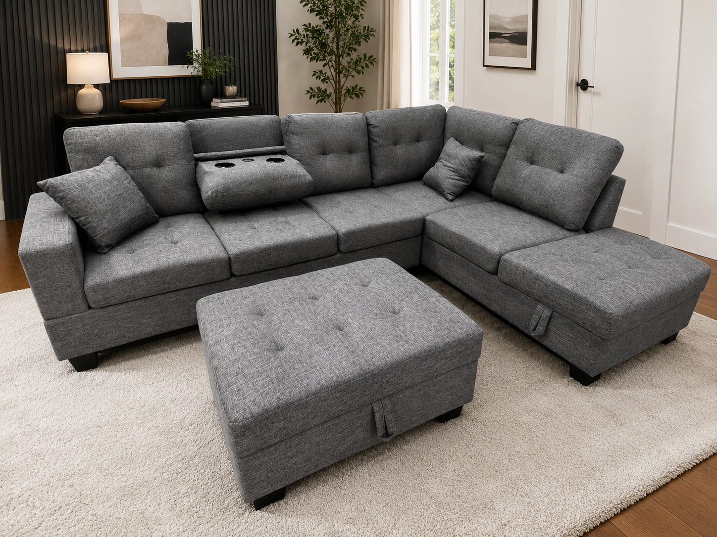 Jubilee L-Shape Couch with Ottoman