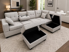 Jubilee L-Shape Couch with Ottoman