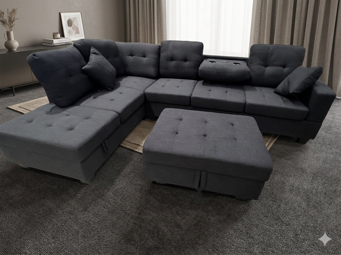 Jubilee L-Shape Couch with Ottoman