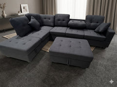 Jubilee L-Shape Couch with Ottoman